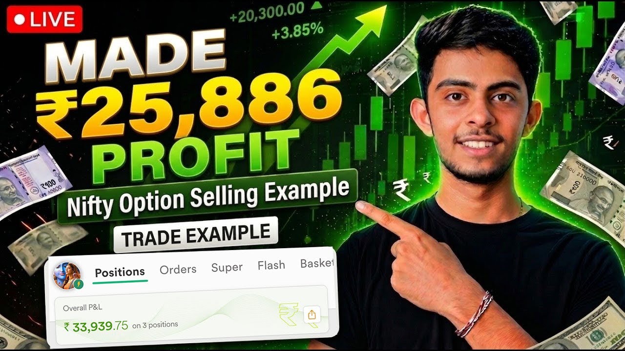 Live Trading Session: Option Selling Strategy Exposed | ₹25K Result