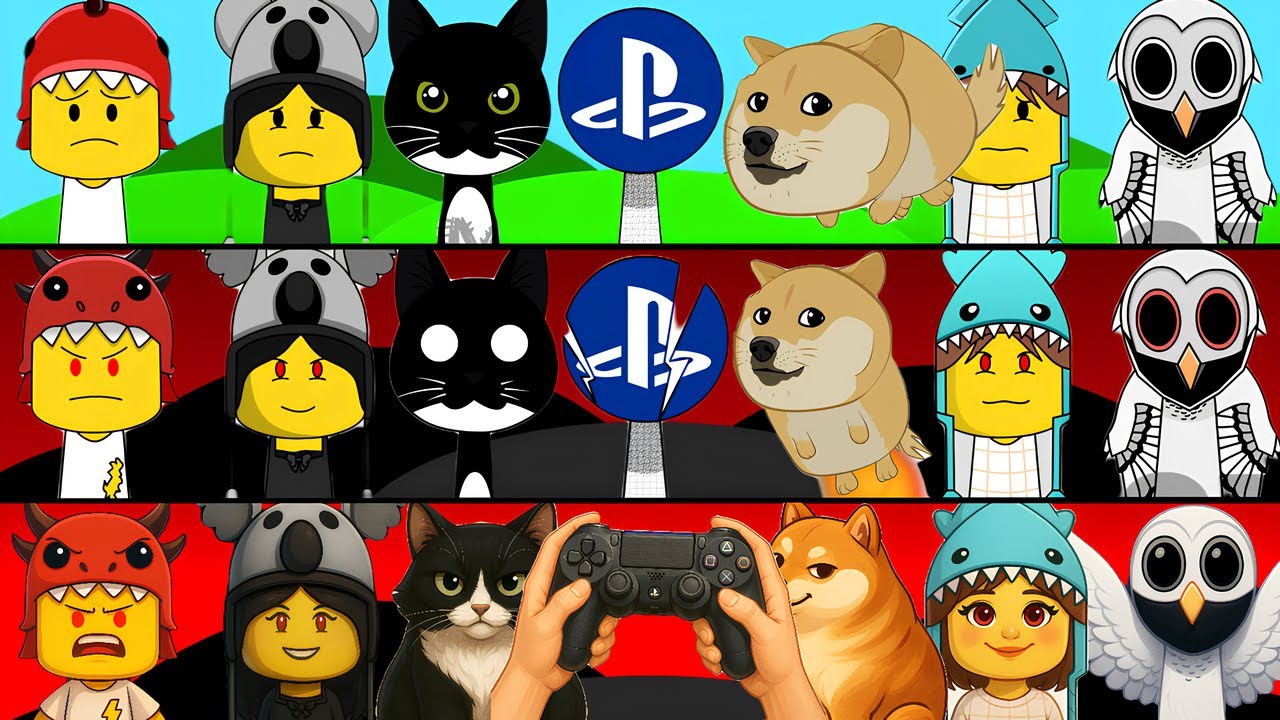 Incredibox Sprunki OC Phase 1 to Phase 3 Playstation, Doge, Maxwell Cat, KOALA KID, KRAKEN KID
