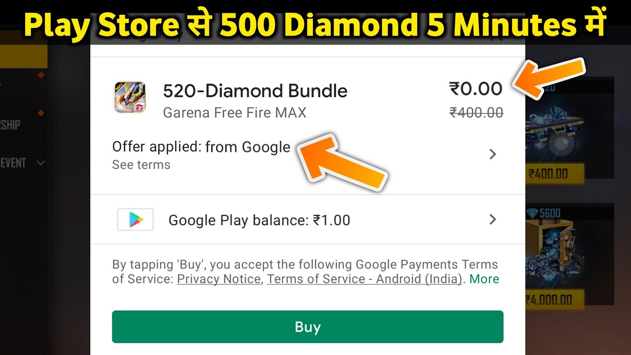 I Got 500 Diamond in 5 Minutes without redeem code without Paytm With @AbhinavGamings