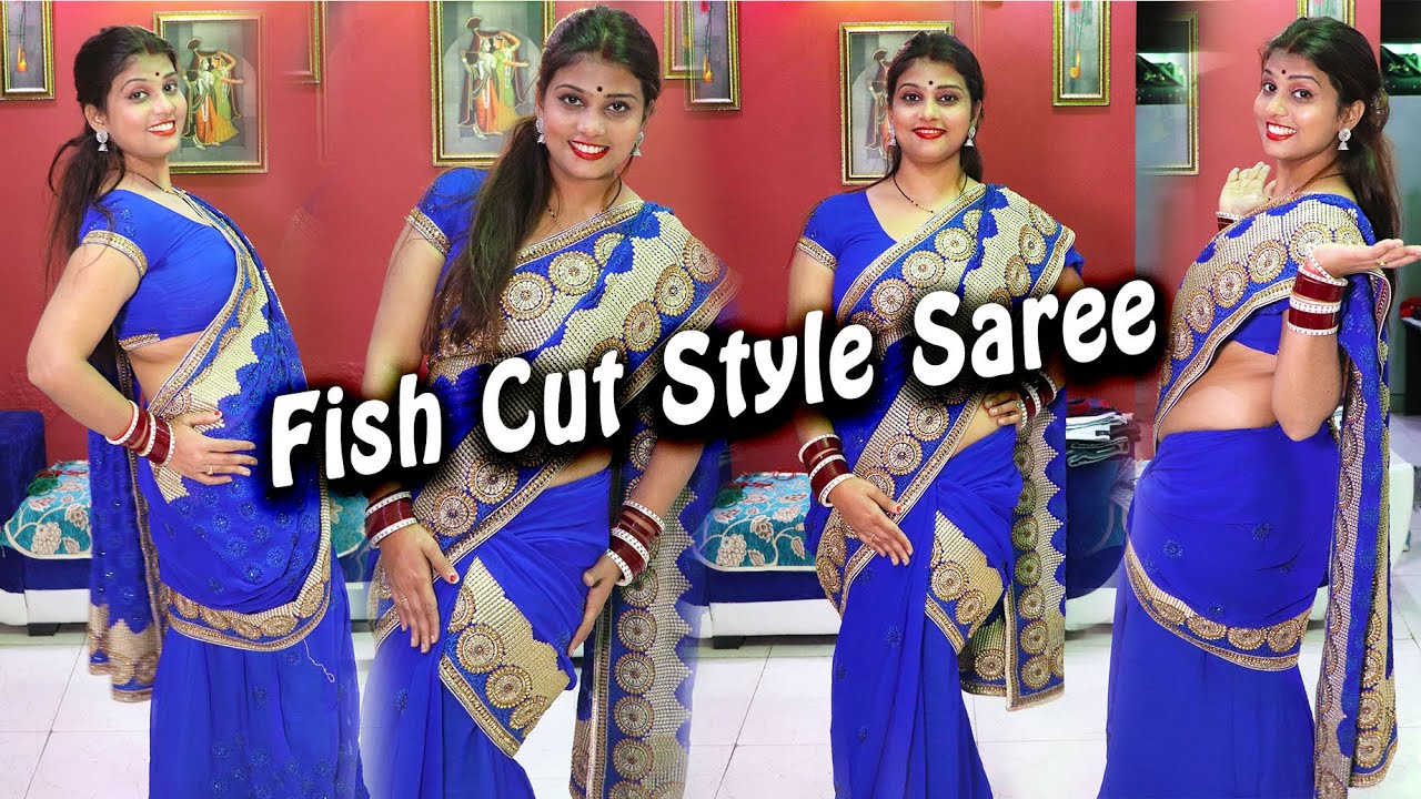 How to wear Fish cut Saree Draping | Drap Different Style Fish Cut Or Mermaid Style Saree (Hindi)