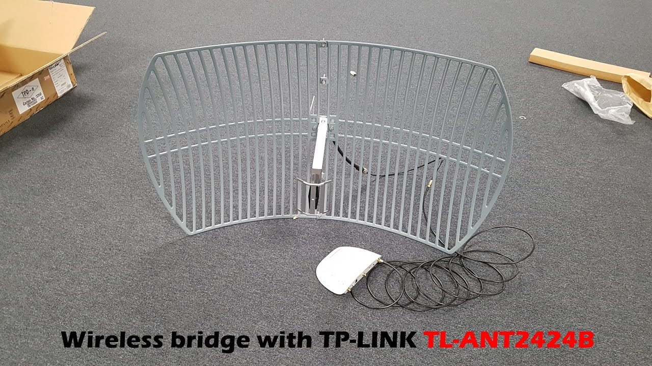Building a wireless bridge with the TP-Link antenna TL-ANT2424B