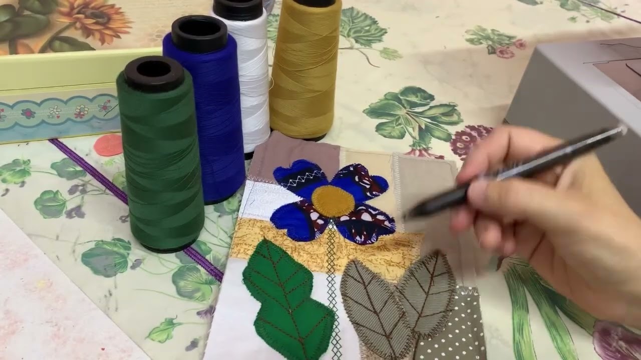 Meu jardim em tecidos | Apliqué e Bordado | Arte Têxtil