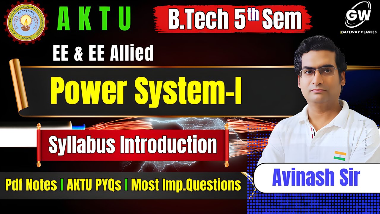 💡 EE 3rd Year | Power System-I 📘 Syllabus Introduction | AKTU