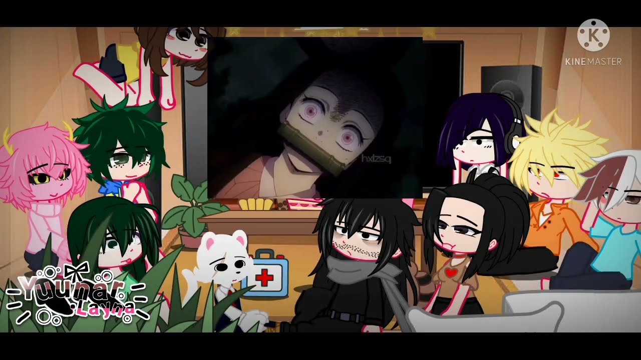 ✨MHA/BNHA react to Nezuko || MHA/DS || Yuunar•Layna || part 2