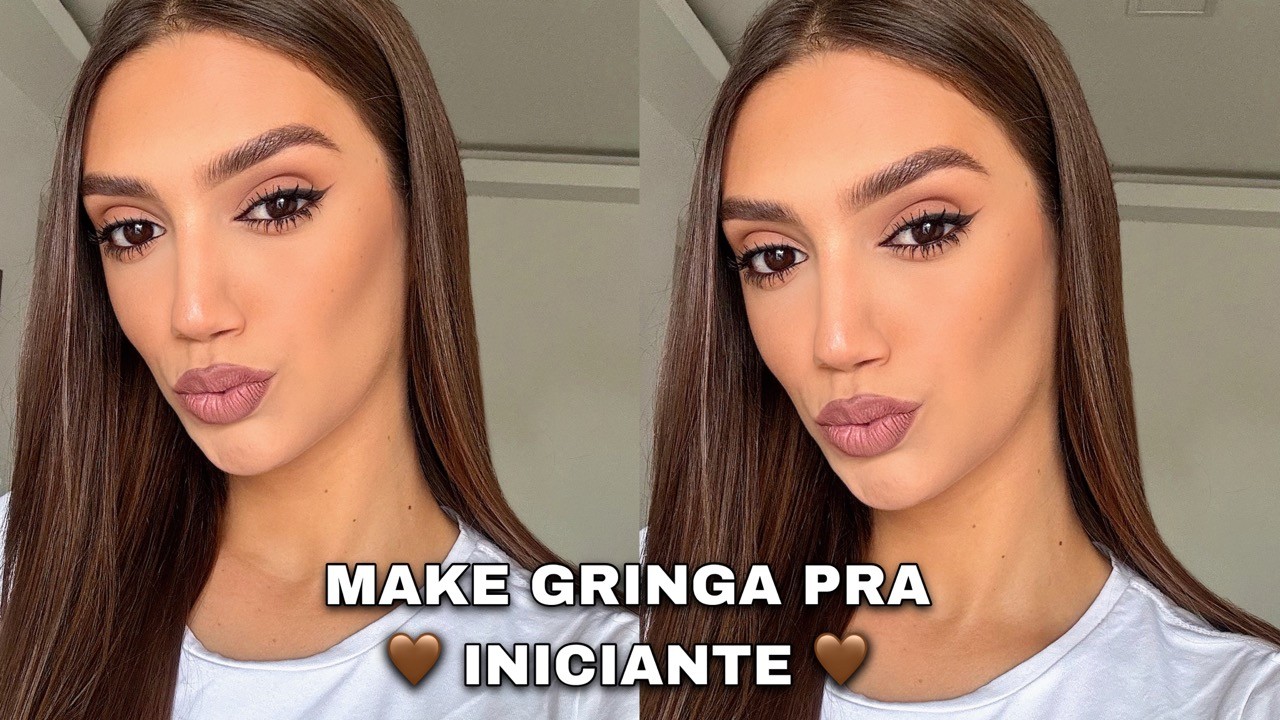 MAKE GRINGA PRA INICIANTES *QUALQUER INICIANTE* CONSEGUE FAZER!!! PASSO A PASSO COMPLETO!