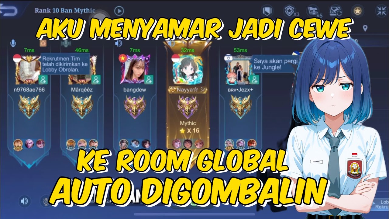 Menyamar Jadi Cewe Dan Masuk Ke Room Global | Ketemu Buaya 🐊 Lagi Open Mic