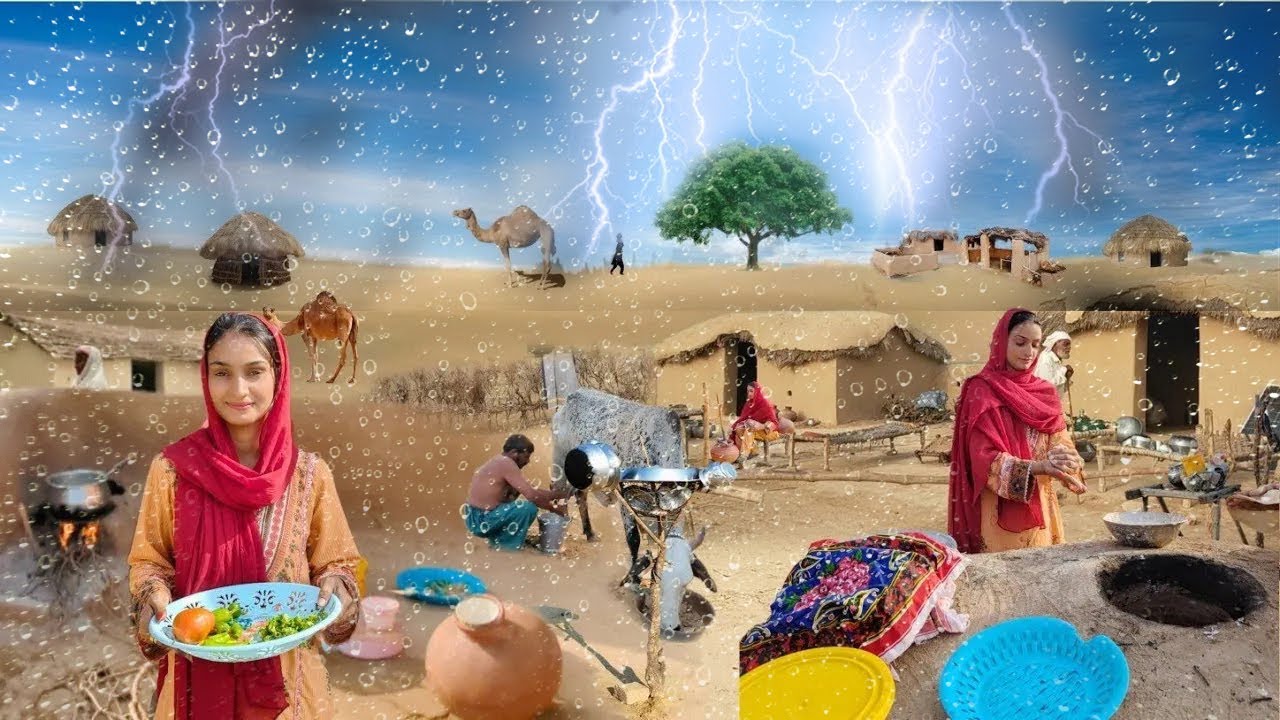 Ancient Village Life Pakistan | Woman Daily Routine |Cooking Traditional Food Desert | Desert life