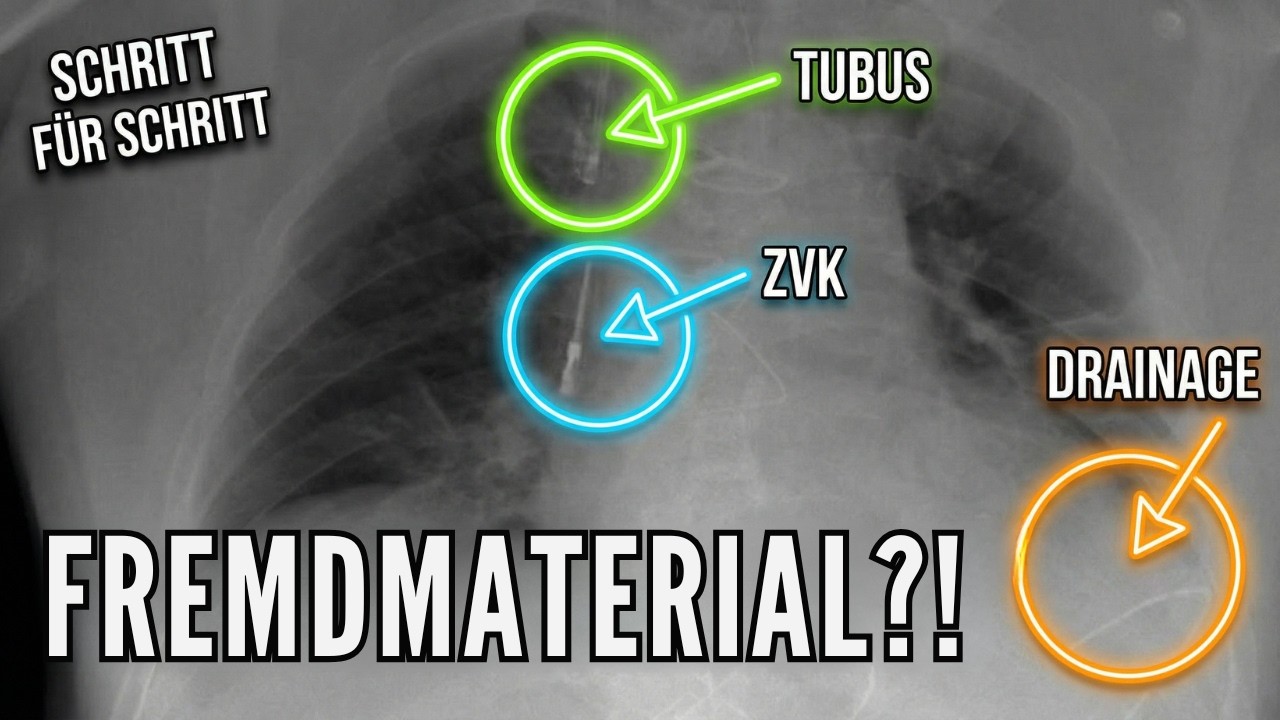 Intensiv-Liegendlunge: Fremdmaterial sicher erkennen (Step-by-Step)