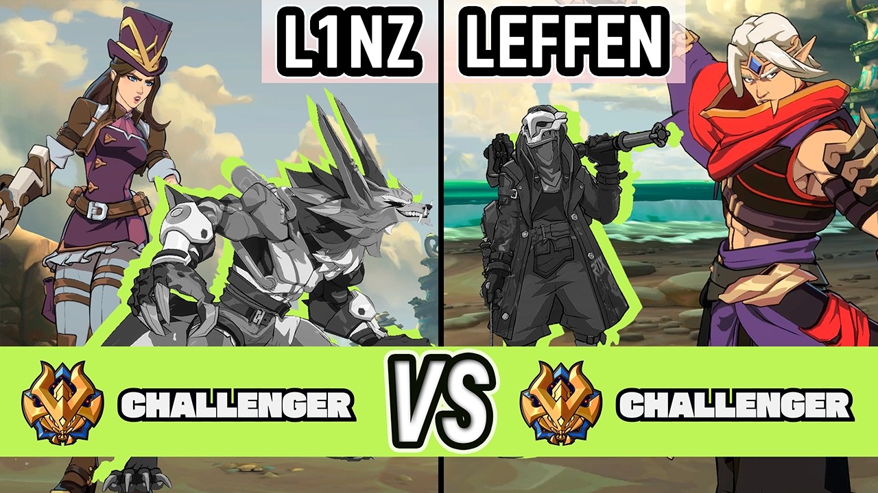2XKO ▰ L1Nz (Caitlyn / Warwick) vs Leffen (Yasuo / Ekko) ▰ High Level Gameplay
