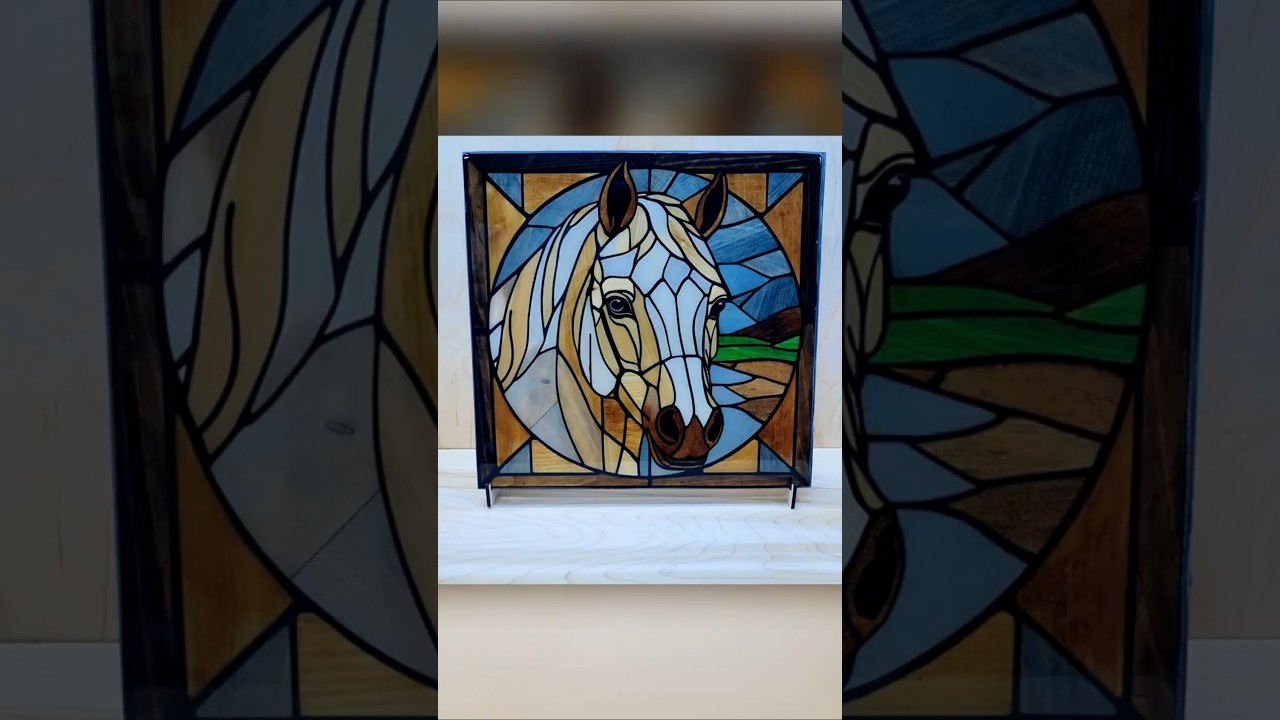 Laser Cut Pine Wood Stained Glass Illusion | My Journey