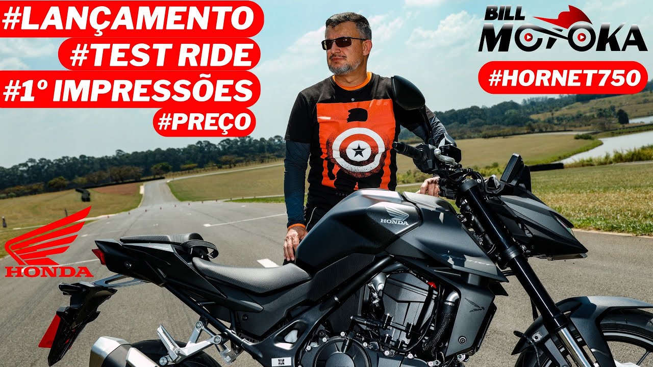 Lançamento oficial HONDA HORNET 750 + PREÇO + DETALHES + TEST RIDE e primeiras impressões na PISTA.