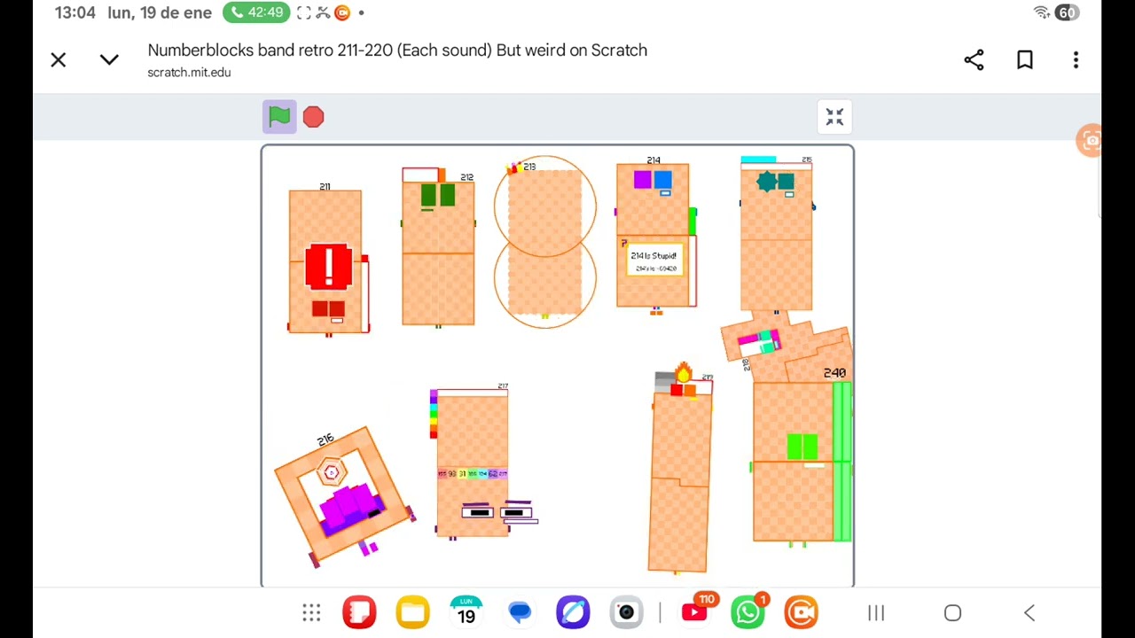 Numberblocks band retro 211-220 but weird and cursed 220 is 240