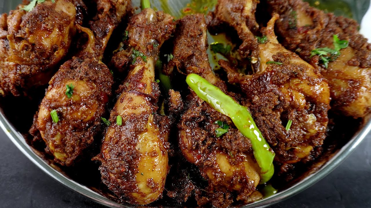 Spicy Chicken Leg Roast | Desi Style Dry Chicken Leg Fry
