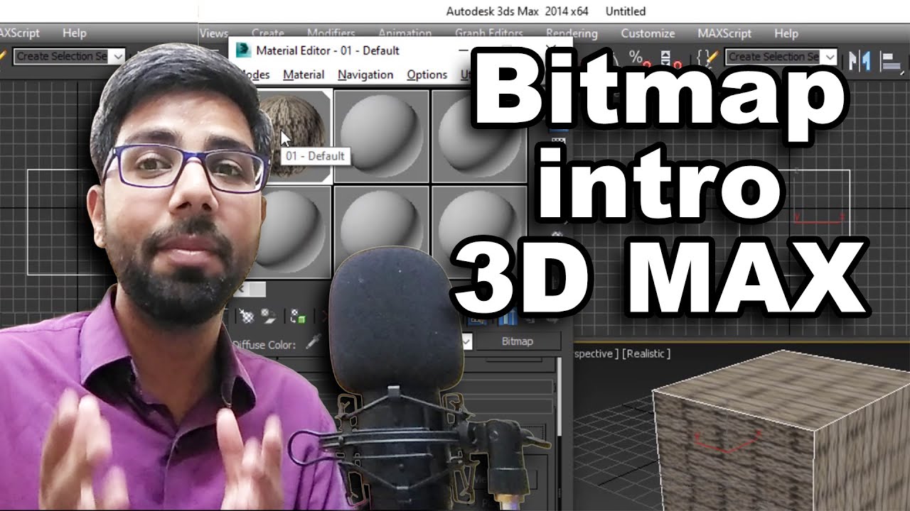 3D Max Tutorial in Hindi #21 | Bitmap Settings in 3d Max | Multimedia Guruji