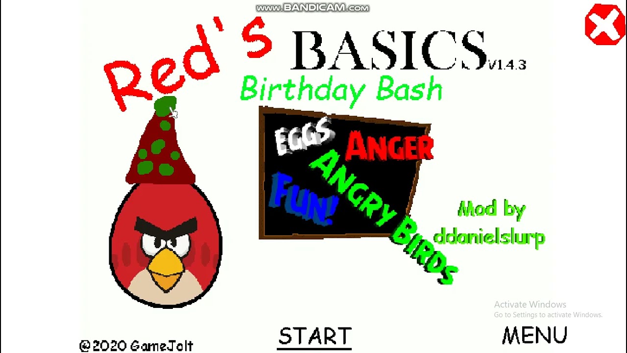 I got the secret game over in Red's Basics Birthday Bash