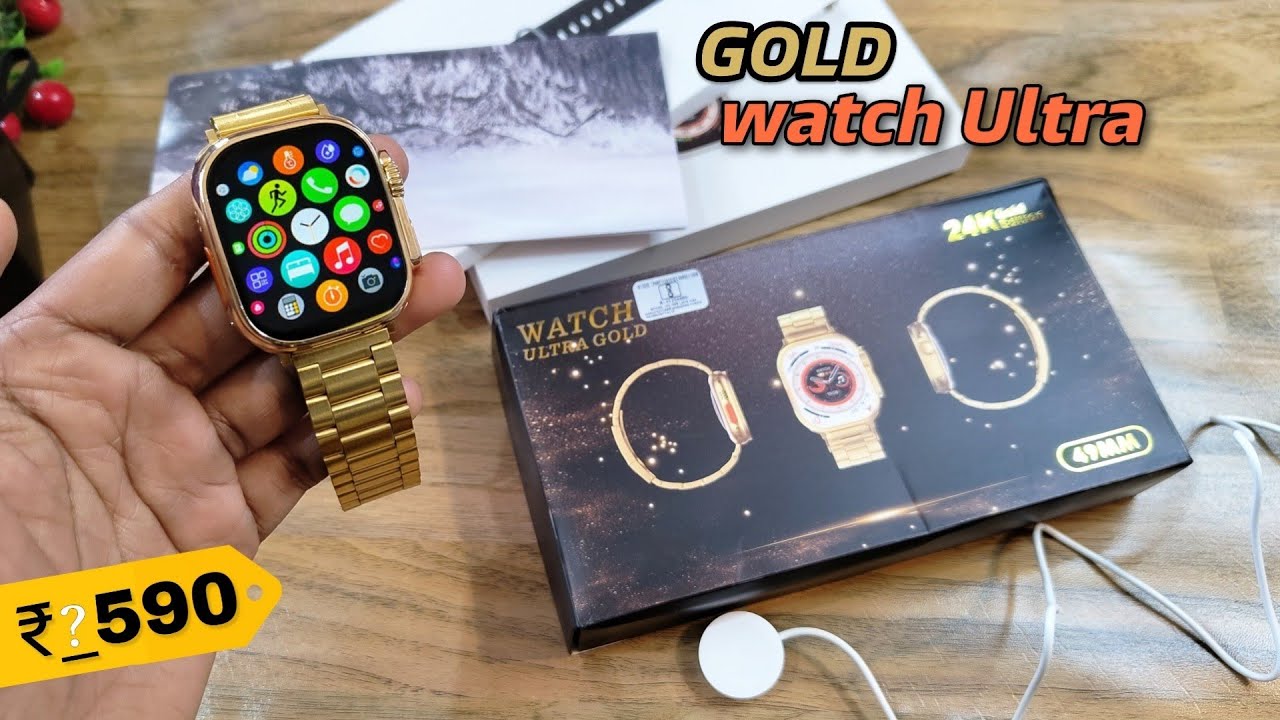 Gold Watch Ultra Unboxing And Review | Ultra Watch Gold | 🔥😍 | Gold Edition