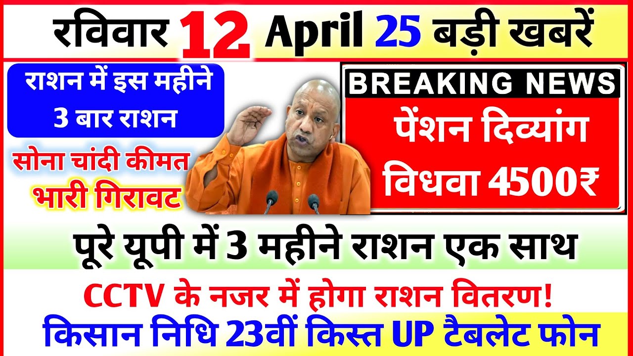 12 April 2026 Up News: Uttar Pradesh Ki Taja Khabar Mukhya Samachar Up Daily News CM Yogi