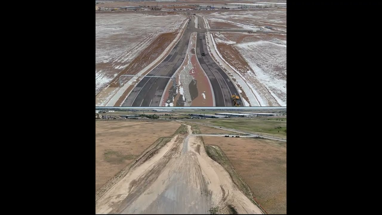 Picadilly DDI Bridge - Drone Video (Jan 2026 vs July 2024)(splitscreen)(silent)(4K 30fps)