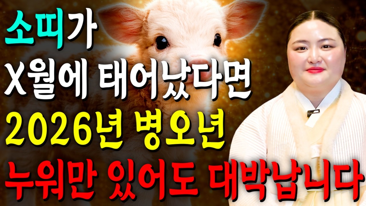 [2026년 소띠운세] 소띠 생일이 X월이라면 2026년에 100% 대박납니다! 금전,귀인,문서운 모두 펑펑 터진다!! 49년생 61년생 73년생 85년생 97년생 소띠 운세