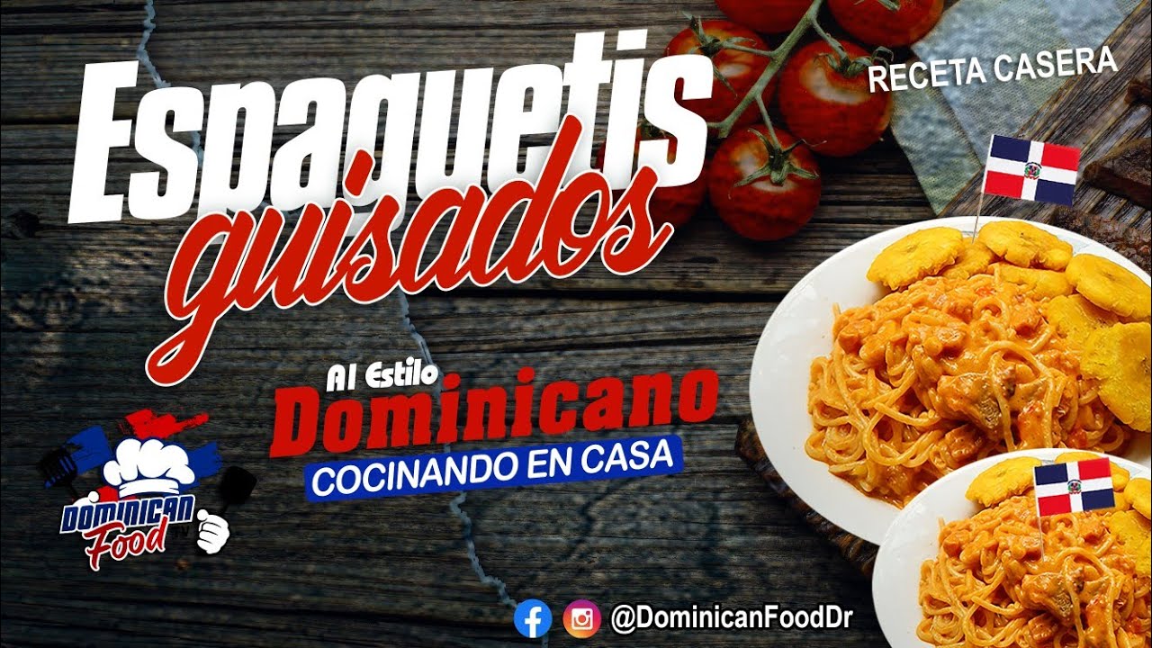 RECETA - Espaguetis Guisados al Estilo Dominicano I Cocinando en Casa