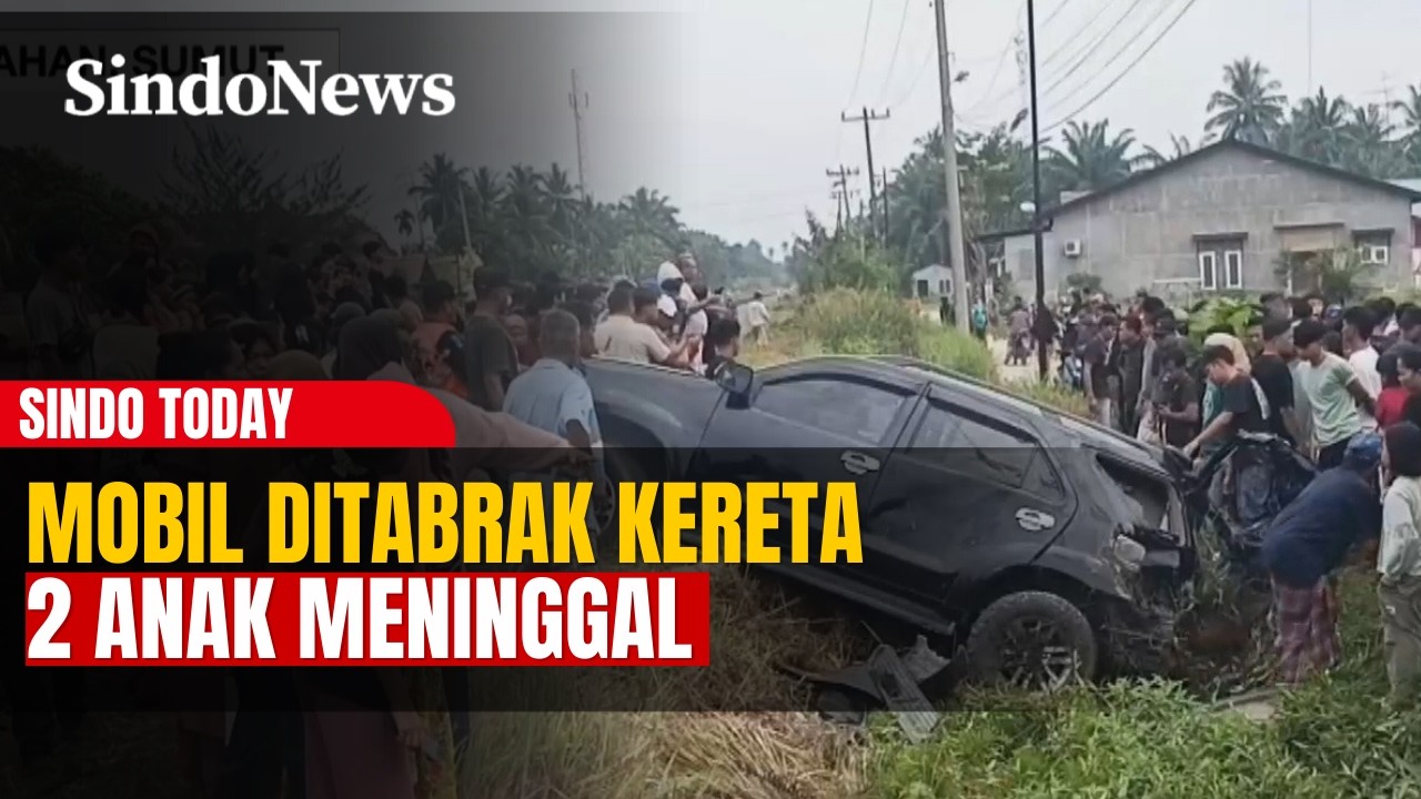 Detik-Detik Kereta Hantam Mobil, Dua Anak Tak Terselamatkan | Sindo Today 16/02