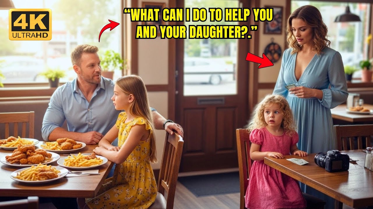 Poor Woman Tried to Leave Quietly — But Single Dad Saw Her Little Girl Staring at His Plate