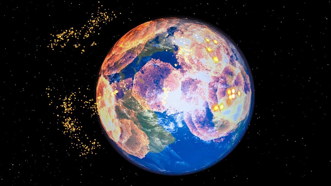 Das passiert, wenn auf der Erde 100 ATOMBOMBEN explodieren..