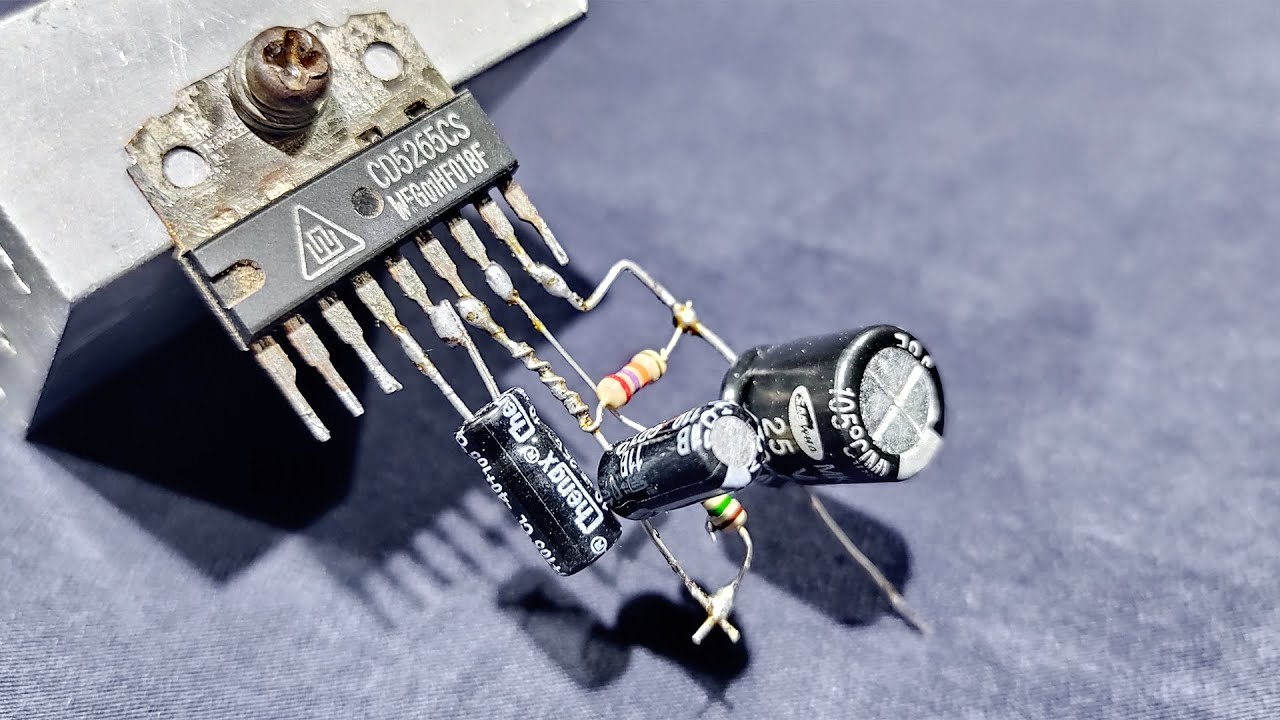 How To Make Audio Power Amplifier Circuit Using AN5265 - DC 12v