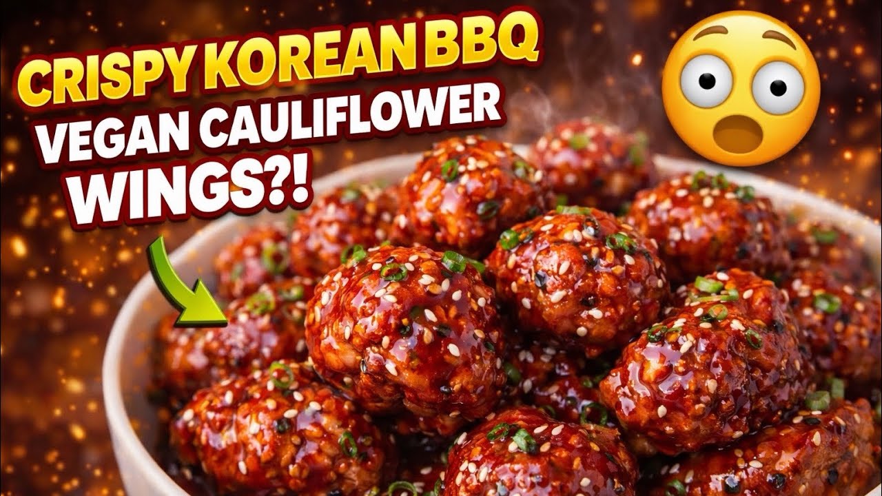 Crispy Korean BBQ Cauliflower Wings… But Make Them Vegan