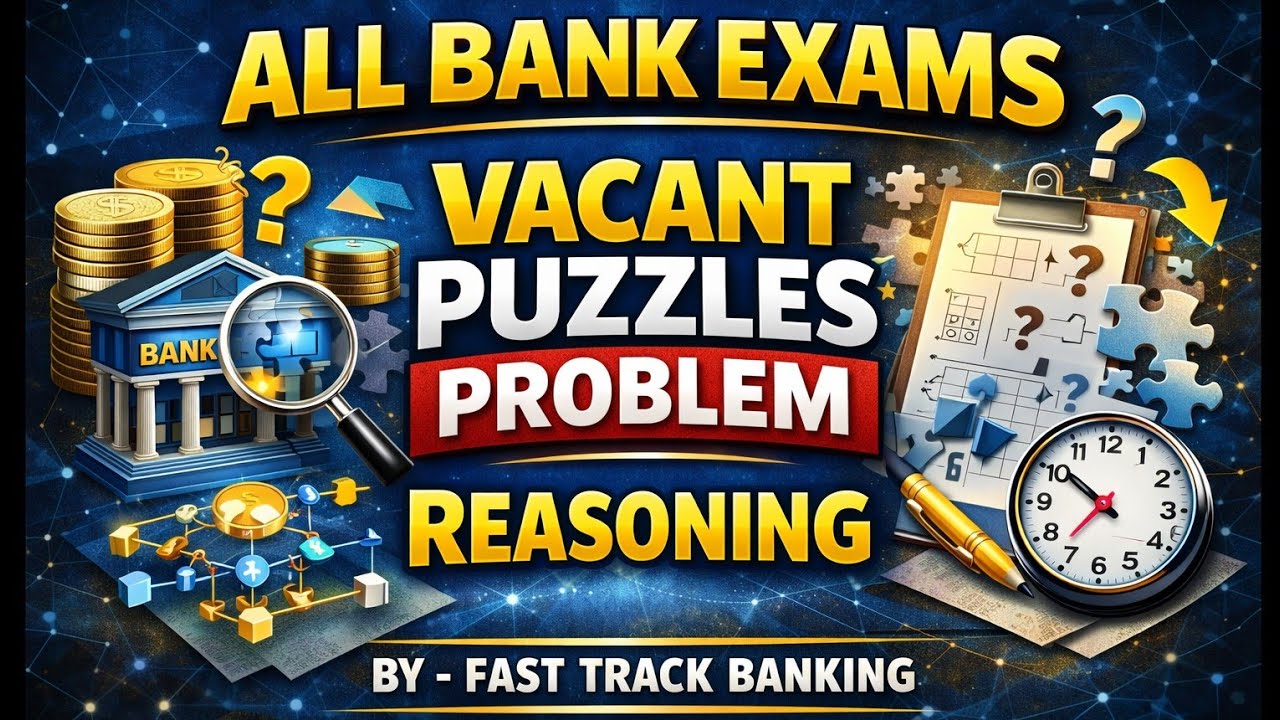 Vacant Puzzles Reasoning |ALL BANK EXAMS | Concept+Practice || IBPS PO || SBI PO || RRB PO ||