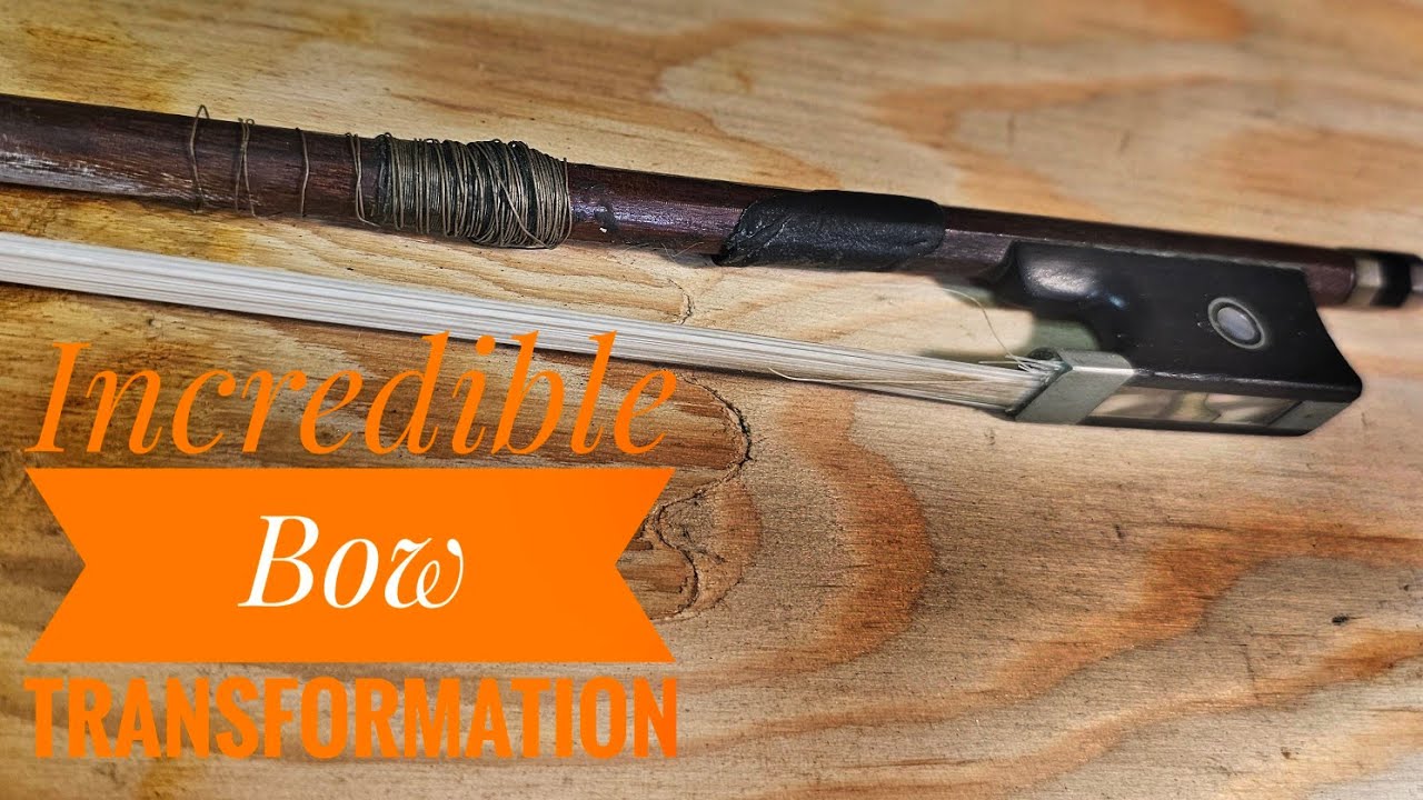 Restoring a worn out violin bow....what a transformation.