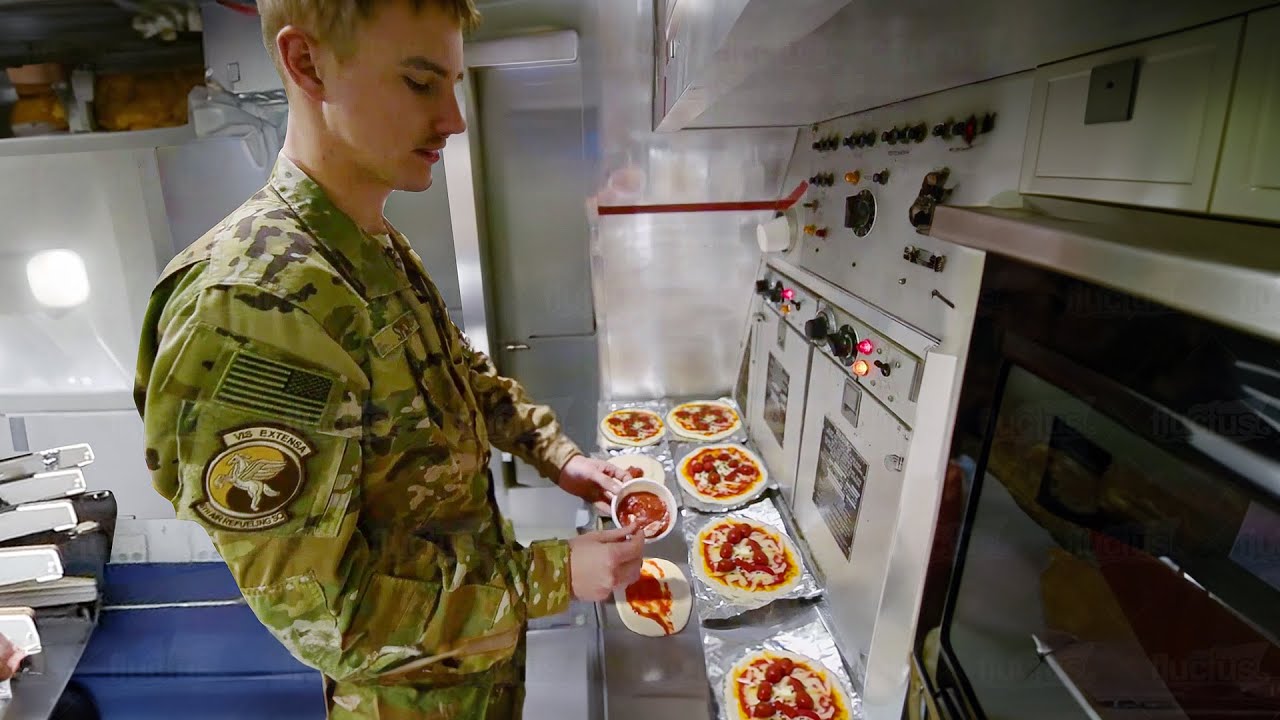 Life Aboard US Tanker Aircraft Cooking Pizza at Extreme Altitudes