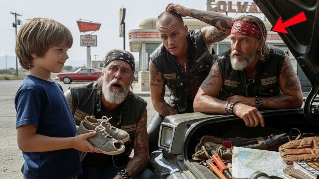 Ich fand das im Kofferraum meines Vaters“ – Junge zeigte Bikern Kinderschuhe – 183 Angels staunten..