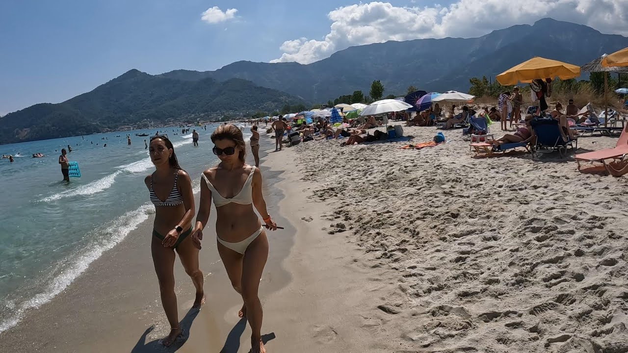 🇬🇷 Golden Beach Thassos Walking Tour  #goldenbeach  #thassos