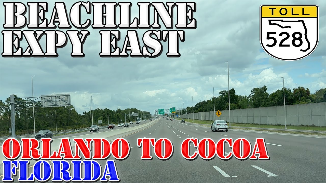 FL 528 East - Beachline Expressway - Orlando to Cocoa - Florida - 4K Highway Drive