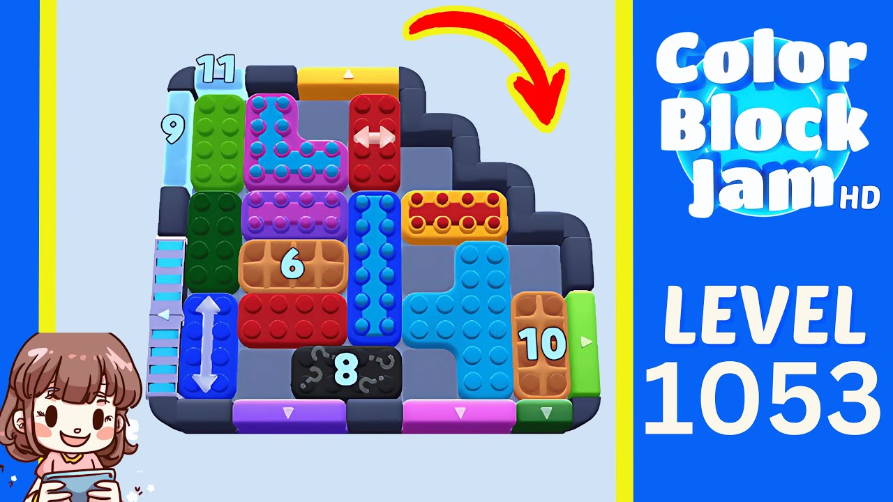 Color Block Jam Level 1053 Solution Walkthrough