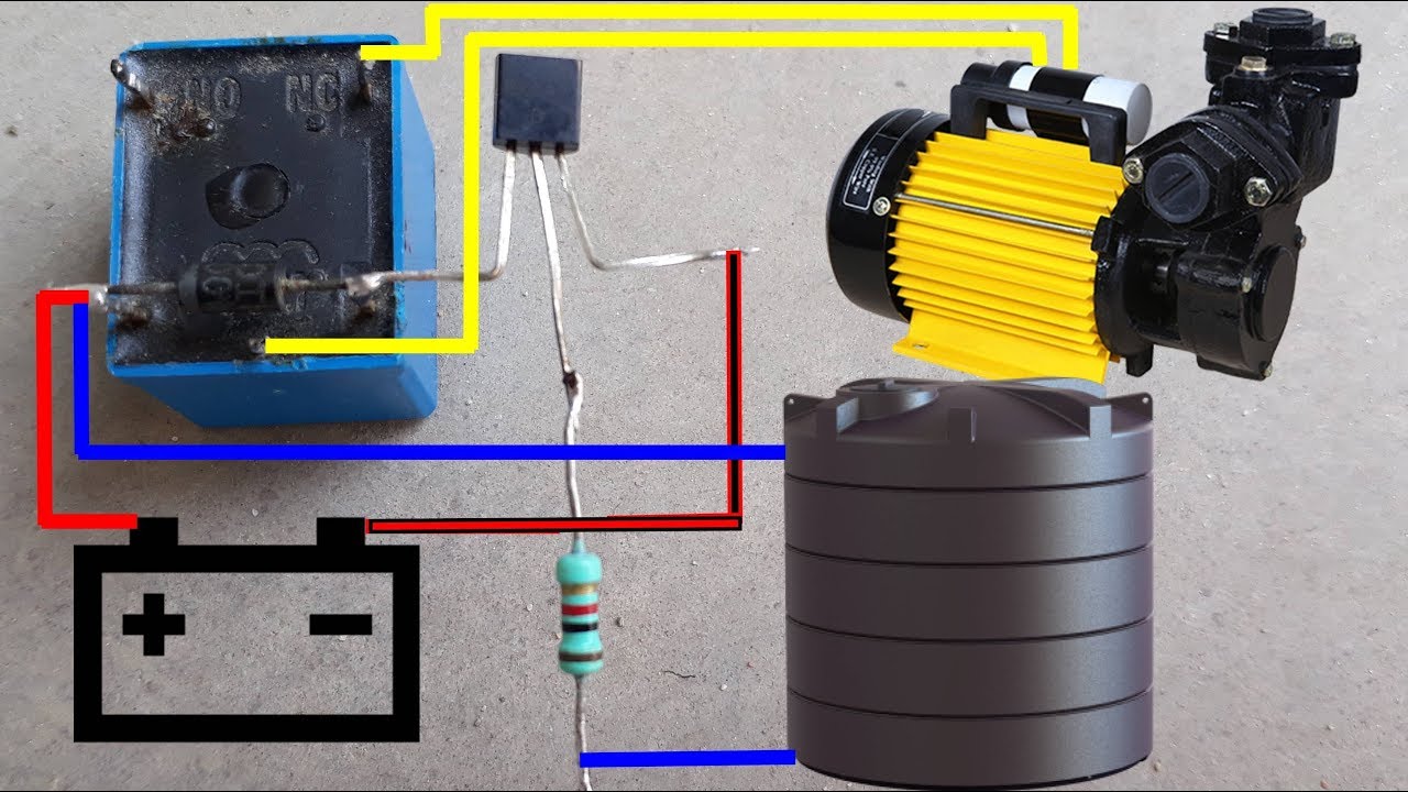 Water Pump Auto Cut Switch Circuit Diagram | Water Pump Auto ON-OFF Switch Circuit Diagram