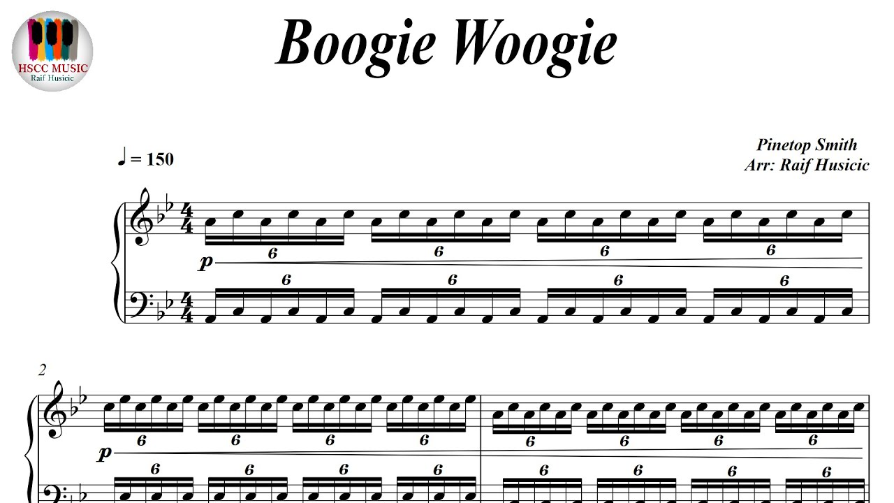 Boogie Woogie - Pinetop Smith, Piano Sheet Music