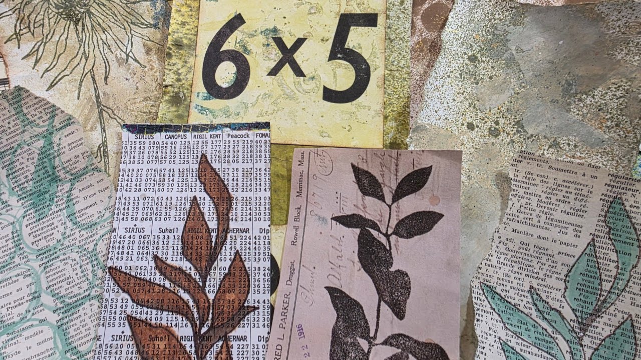 Making grungy mixed media pages for a journal 