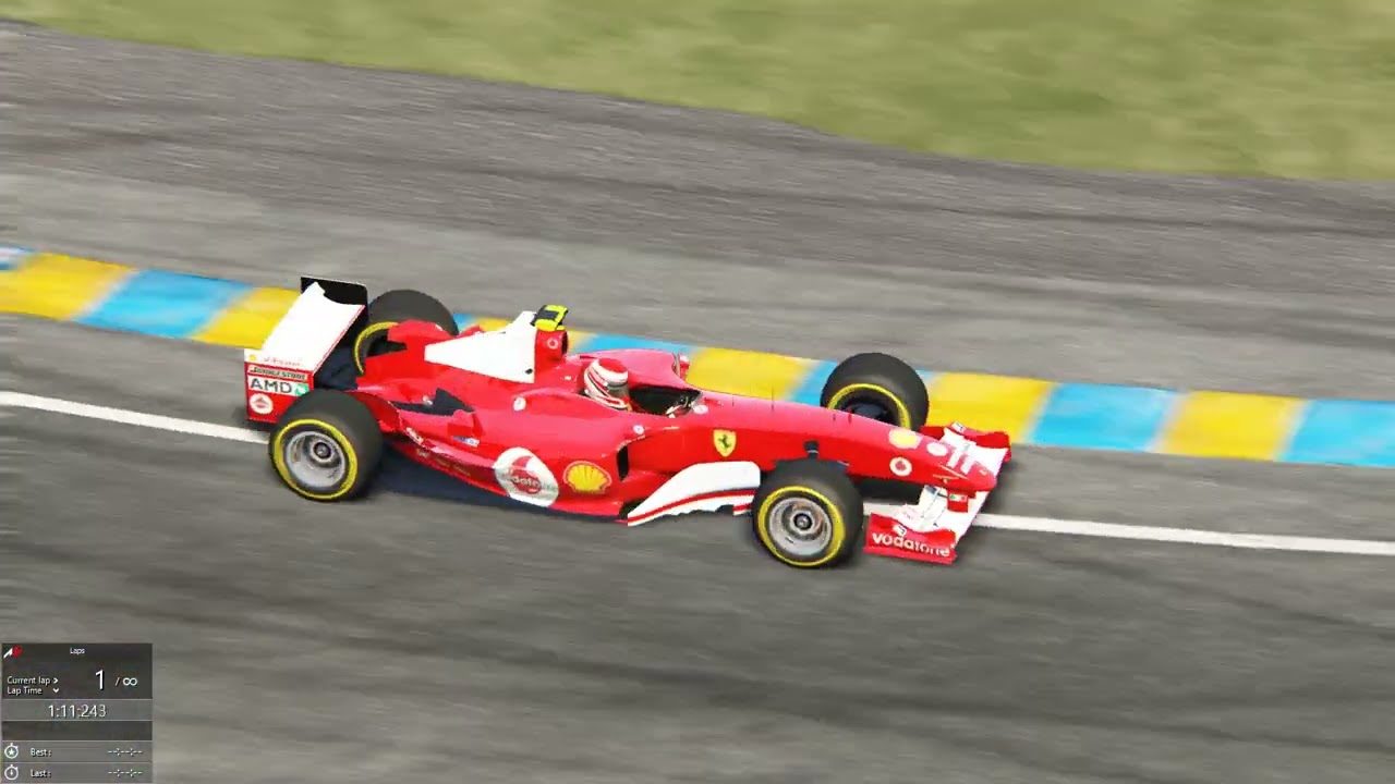 Assetto Corsa Le Mans Ferrari F2004 SLICKS World Record 2:45.841 TV Cam