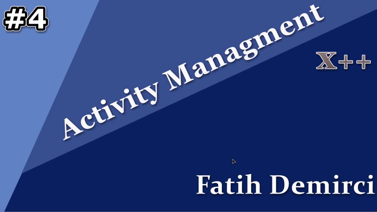 X++ :Activity Managment 4- Create Tables and Enums