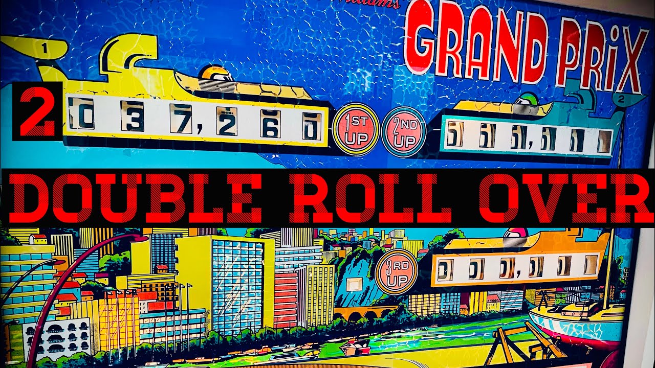 Williams Grand Prix Pinball Gameplay Double roll over!