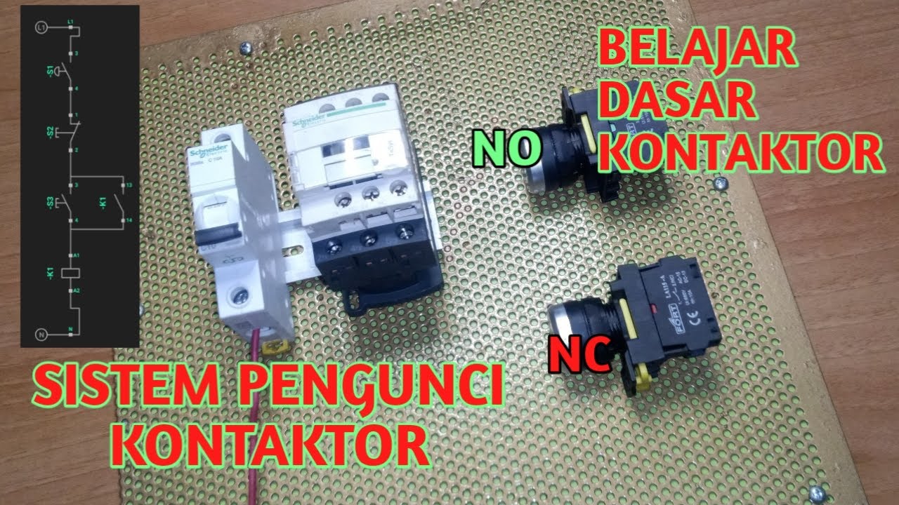 Cara Pasang Push Button No Nc || Sistem Pengunci Kontaktor
