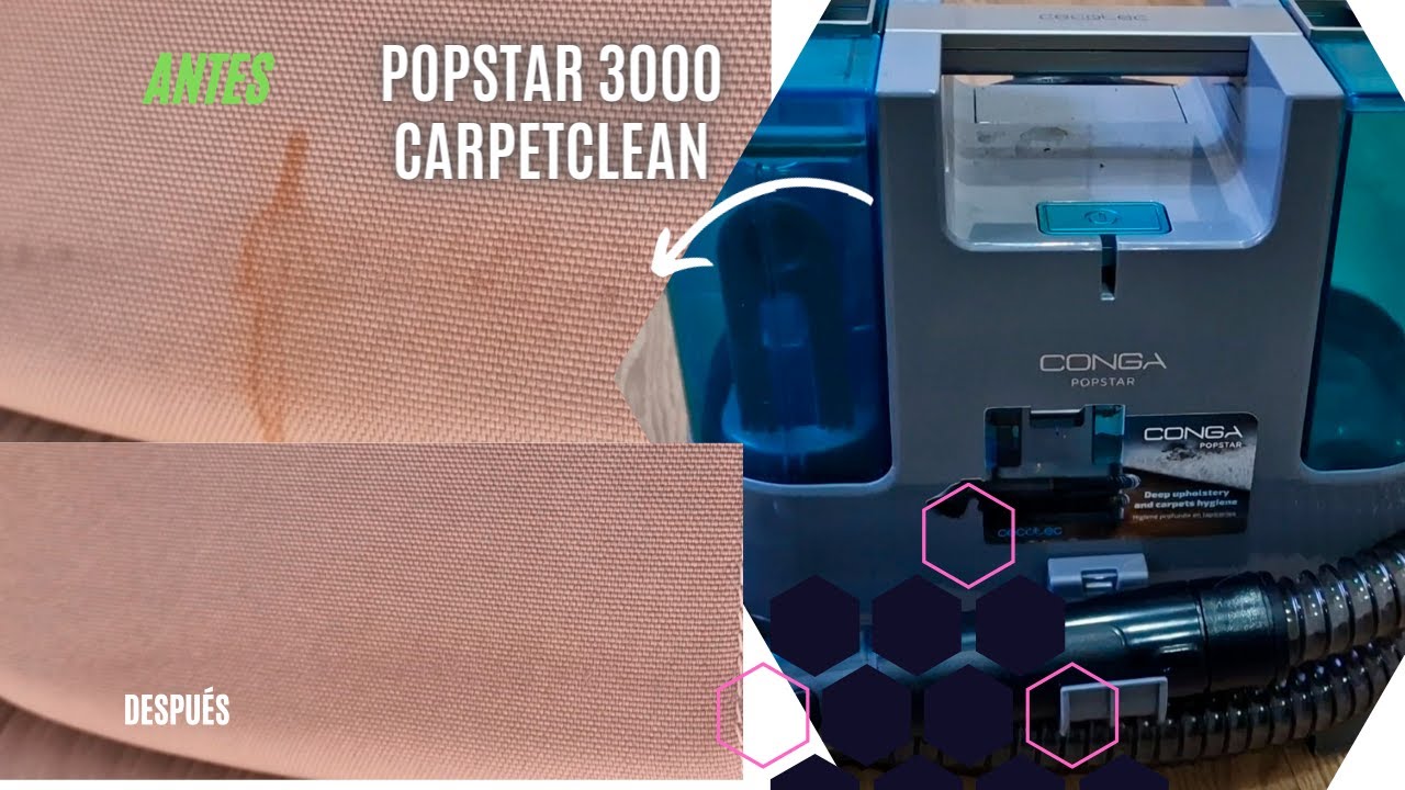 Cecotec CONGA POPSTAR 3000 CARPETCLEAN. Limpieza a fondo del coche, déjalo como nuevo