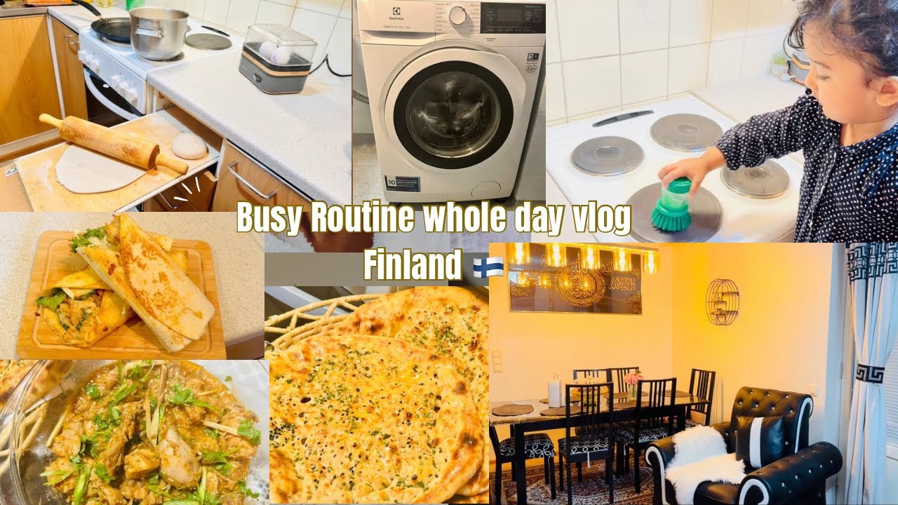 Whole Day Busy Routine | living In Finland 🇫🇮 | Cooking | Cleaning | Washing | Daily Routine Vlog