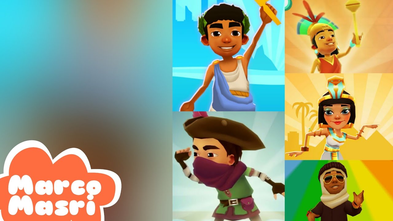 Subway Surfers Ancient Pack | Nikos, Jaro, Carlos, Jasmine & Prince K