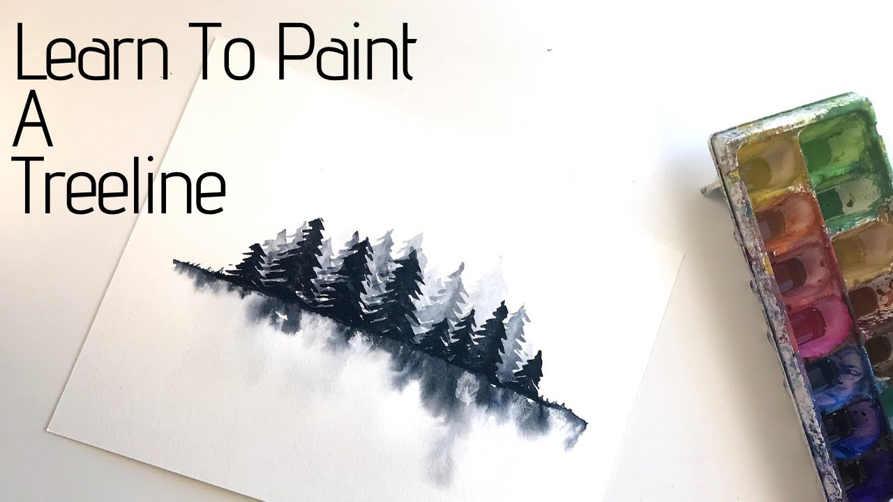 How To Paint A Treeline In Watercolor With Lisa Whitehouse | Full Tutorial Beginner Friendly
