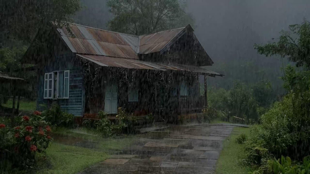 Rain noise improving deep sleep stability while clearing your anxious thoughts tonight