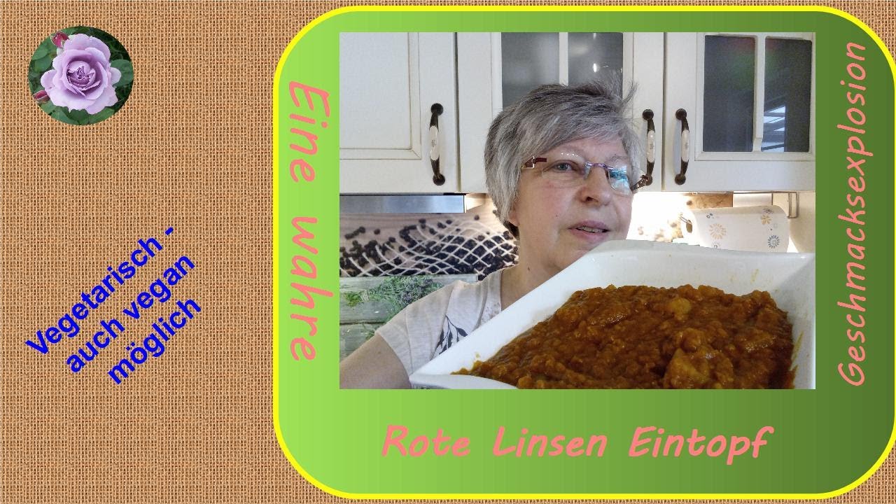 Rotes Linsen Dal - vegetarischer, würziger und sehr gesunder Eintopf