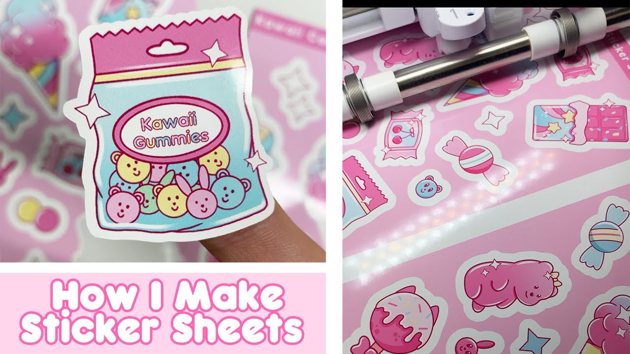 How I Make my Sticker Sheets! | Using Silhouette Cameo 4 | Kawaii Sticker Shop Vlog